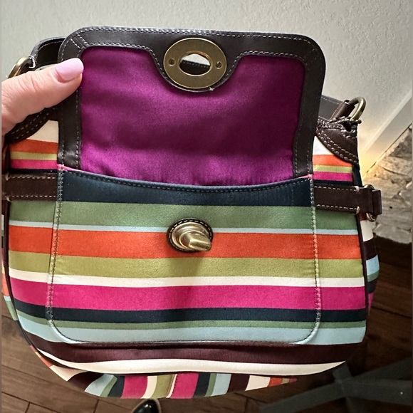 Coach Legacy Mini Striped Tote Shoulder bag - Picture 8 of 8